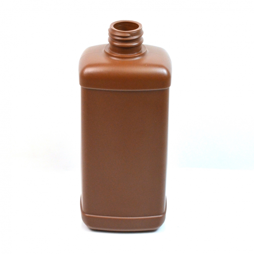 16 oz 28/410 Brown Blake Oblong HDPE Bottle