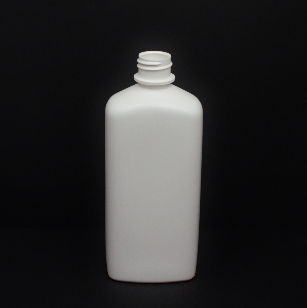 16 oz 28/410 White Blake SS Oblong HDPE Bottle
