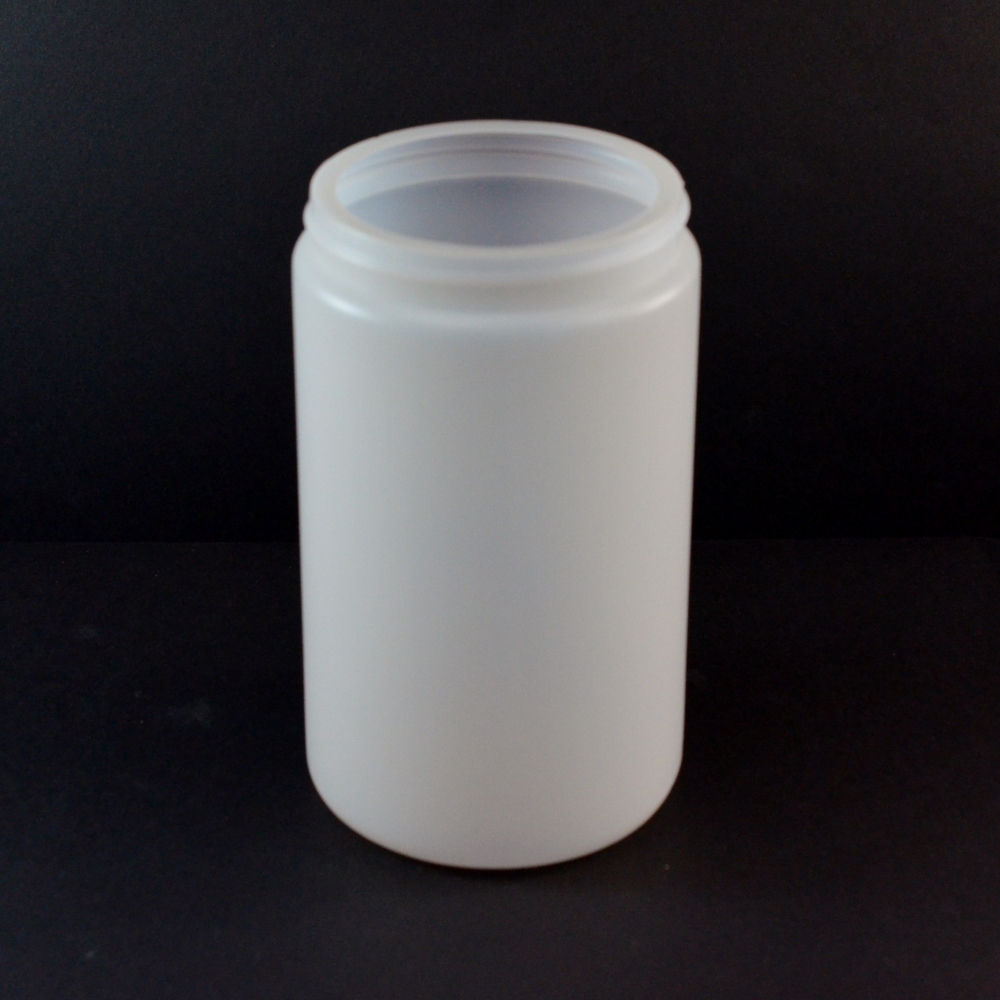 32 oz 89/400 Natural HDPE Wide Mouth Regular Wall Straight Sided Jar