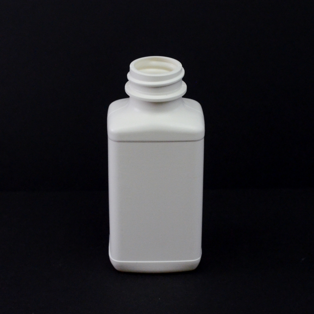 4 oz 28/400 White Blake Oblong HDPE Bottle