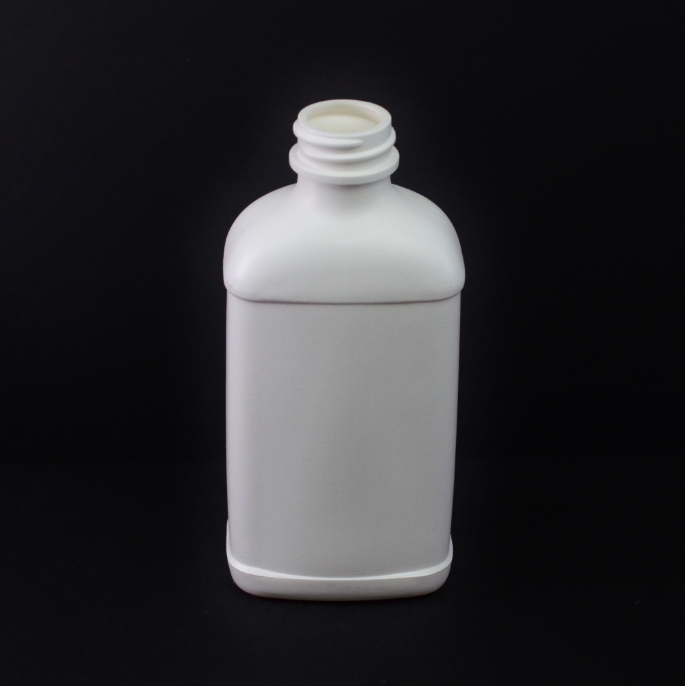 8 oz 28/400 White Blake Oblong HDPE Bottle