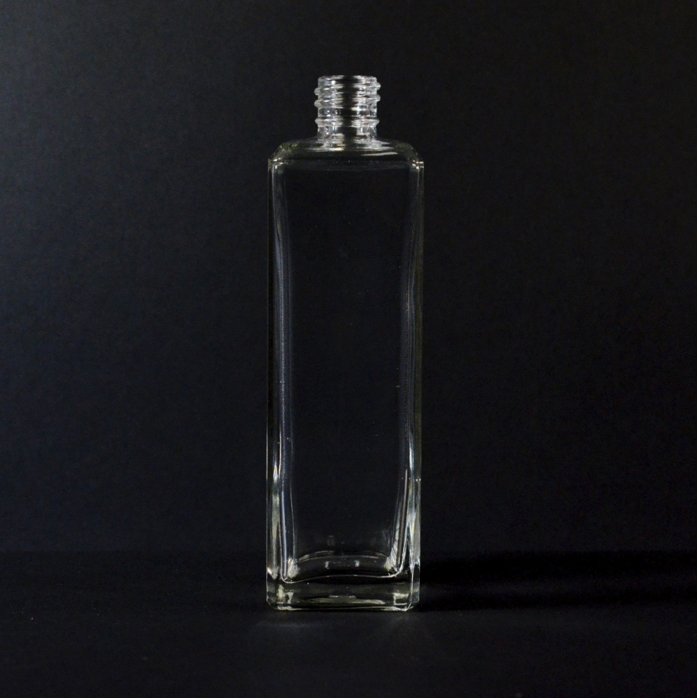4 oz 18/415 Nancy Square Clear Glass Bottle