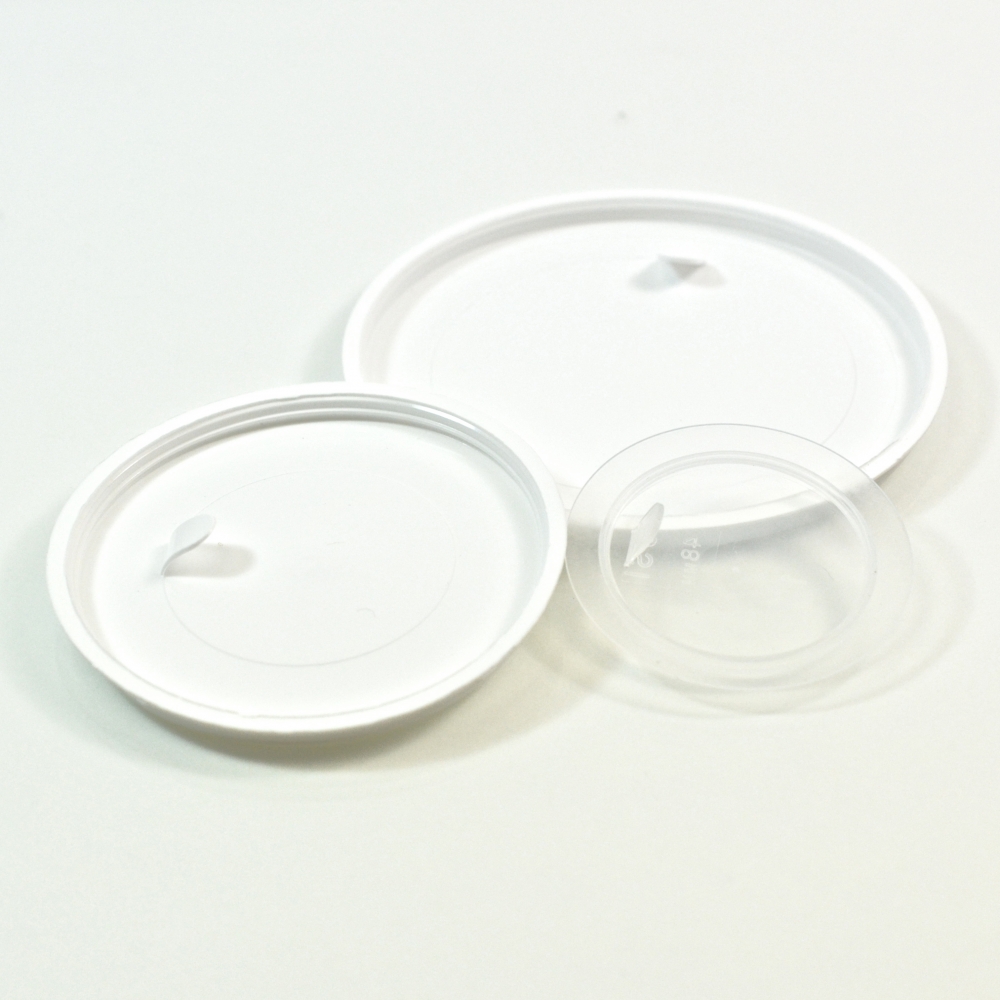 53mm white LDPE Sealing Disc with tab