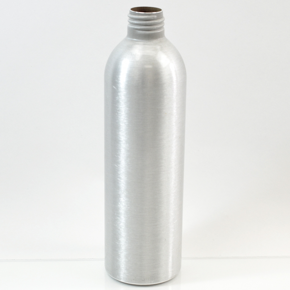 10 oz Brushe Silver 24/410 Aluminum, 53×180 Bottle