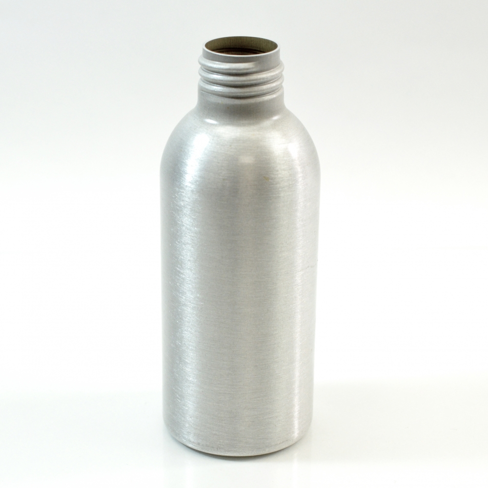 4 oz Brushed Silver 24/410 Aluminum, 45×115 Bottle