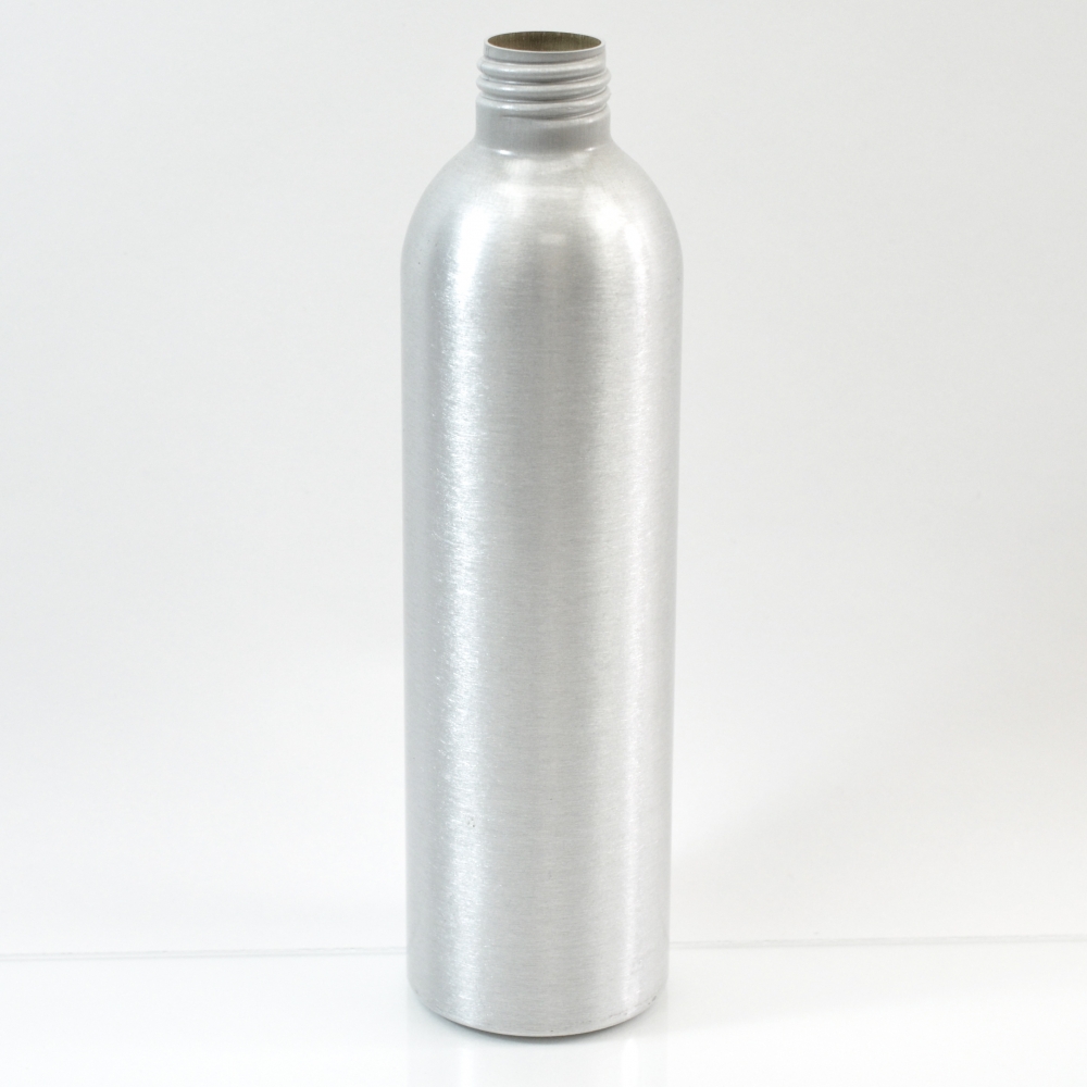 8 oz Brushed Silver 24/410 Aluminum, 50×180 Bottle