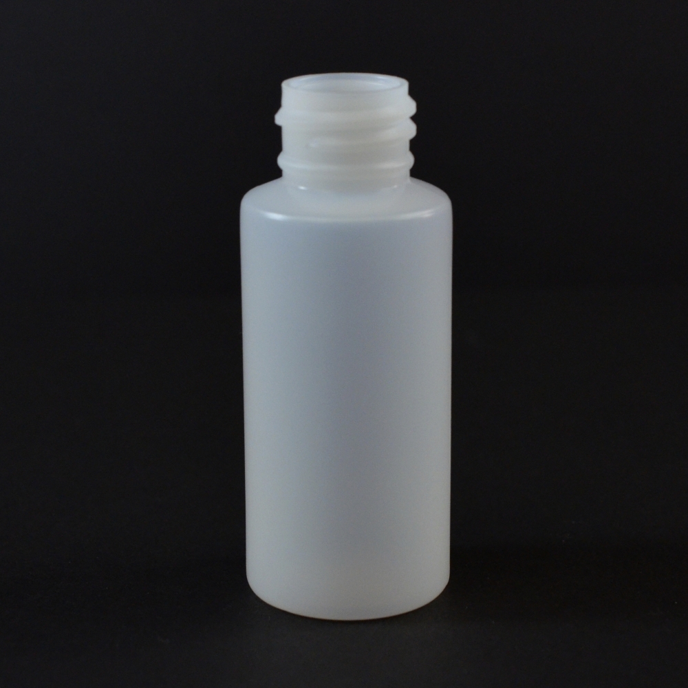 1 oz 20/410 Natural HDPE Tall Cylinder Round Bottle