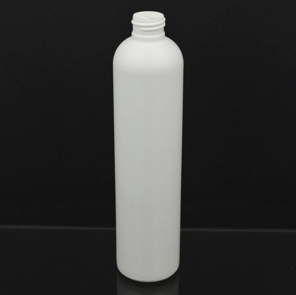 10 oz 24/410 Imperial Round White HDPE Bottle