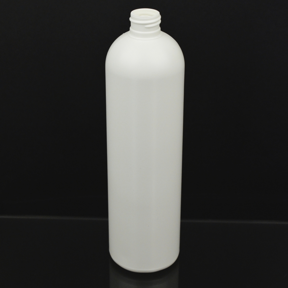 16 oz 24/410 Imperial Round White HDPE Bottle