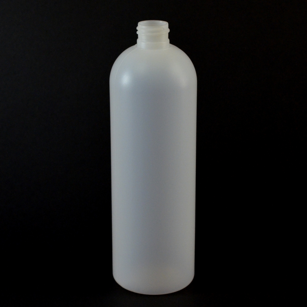 16 oz 24/410 Royalty Round Natural HDPE Bottle