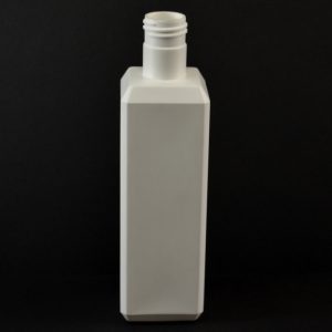 Plastic Bottle 8 oz. Beveled Square HDPE White 24-415_715