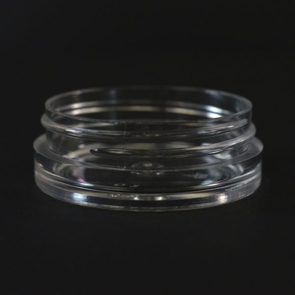 Plastic Jar 0.5 oz. Thick Wall Straight Base Clear PS 53-400_1445