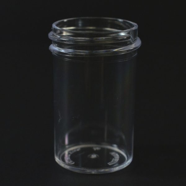 Plastic Jar 0.875 oz. Regular Wall Straight Base Clear PS 33-400_1253