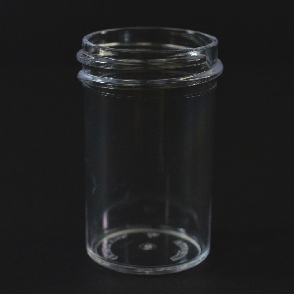 7/8 oz 33/400 Regular Wall Straight Base Clear PS Jar