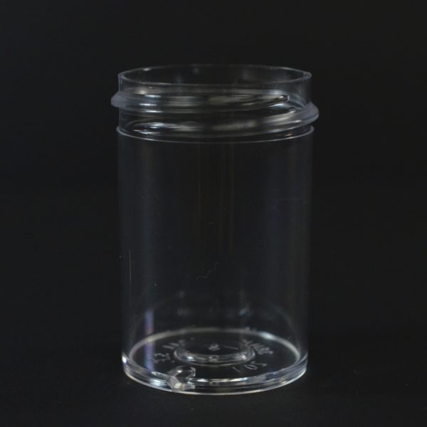 Plastic Jar 1 oz. Regular Wall Straight Base Clear PS 38-400_1256