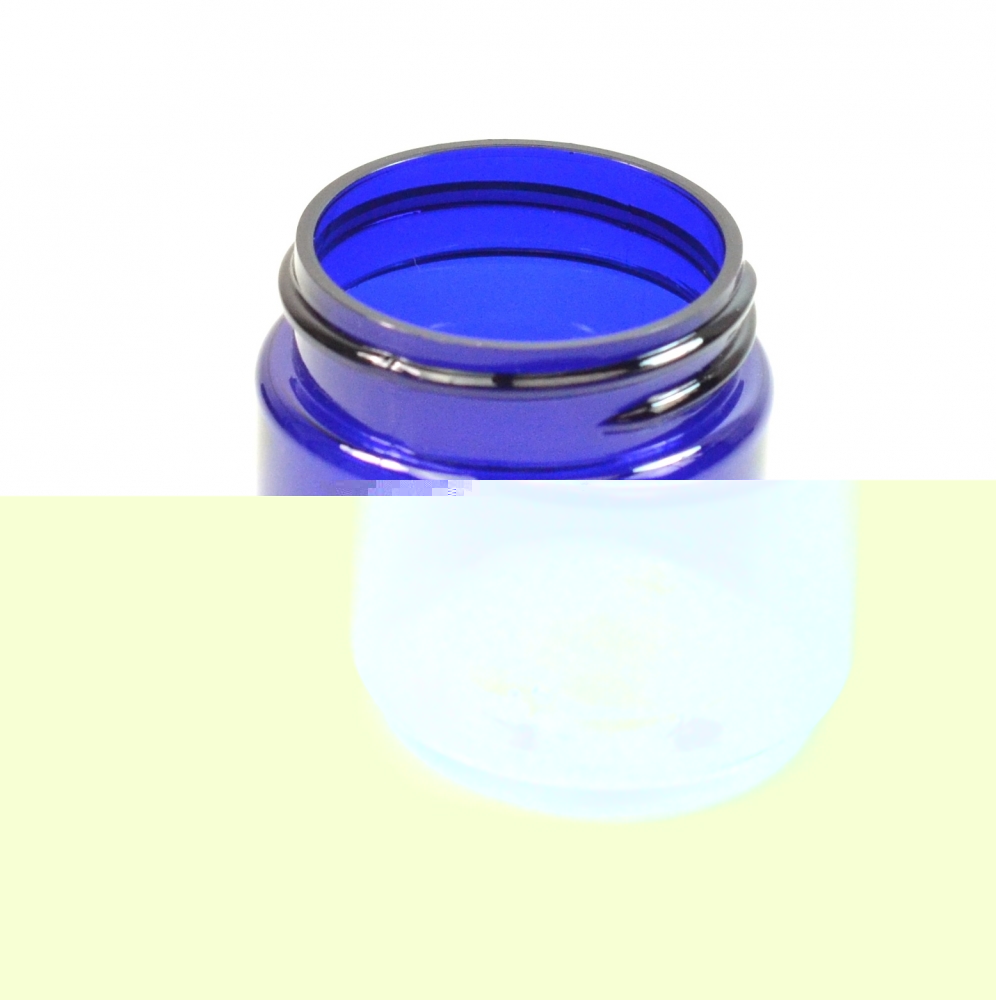 1 oz 38/400 Wide Mouth Cobalt Blue PET Jar