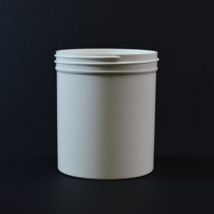 Plastic Jar 16 oz. Regular Wall Straight Base White PP 89-400_1327