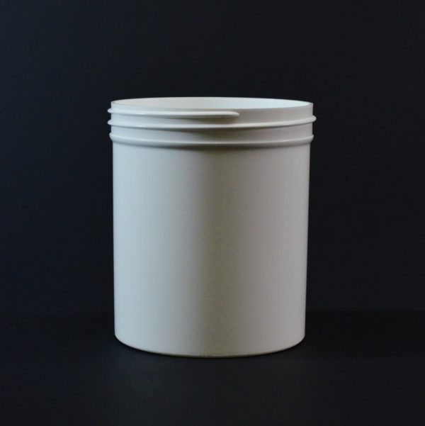 Plastic Jar 16 oz. Regular Wall Straight Base White PP 89-400_1327