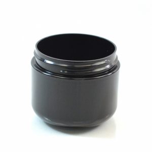 Plastic Jar 2 oz. Double Wall Round Base Black PP-PP 58-400_1172