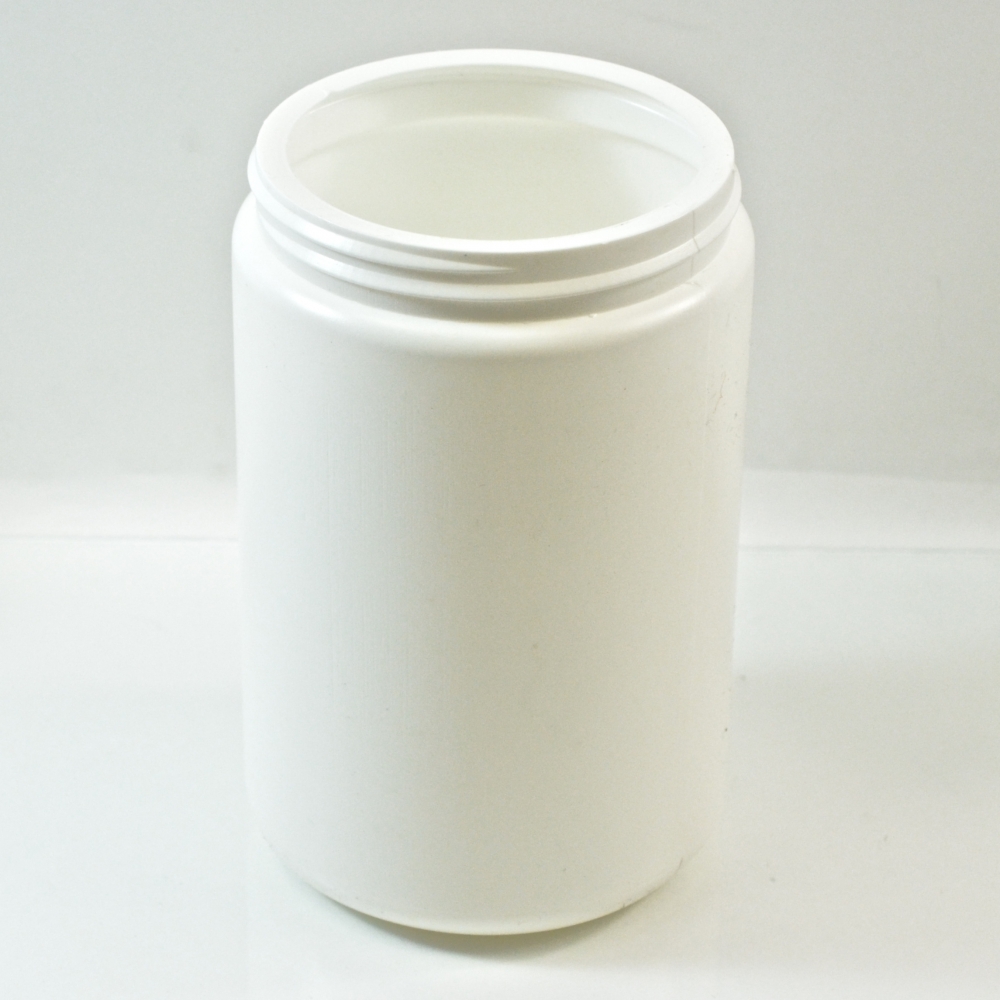 25 oz 89/400 White HDPE Wide Mouth Regular Wall Straight Sided Jar