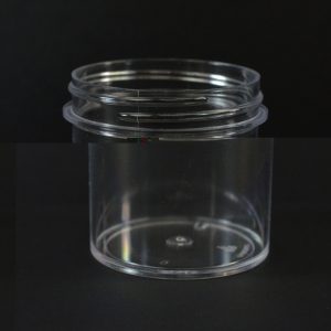Plastic Jar 3 oz. Regular Wall Straight Base Clear PS 58-400_1283