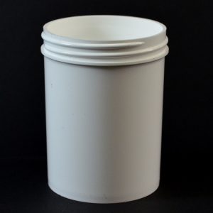 Plastic Jar 6 oz. Regular Wall Straight Base White PP 63-400_1297