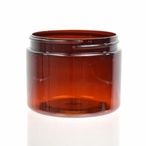 Plastic Jar 6 oz. Straight Sided PET Amber 70-400_1373