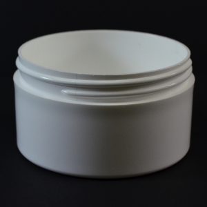 Plastic Jar 6 oz. Thick Wall Straight Base White PP 89-400_1483