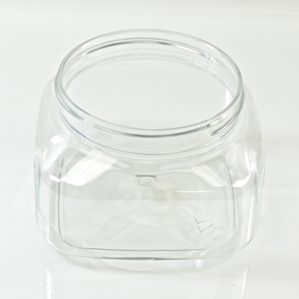 8 oz 70/400 Firenze Square Clear PET Jar