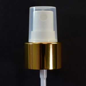 Spray Pump 20-410 White with Shiny Gold Collar Clarified Hood_1684