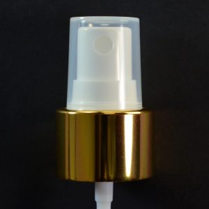 Spray Pump 24-410 White with Shiny Gold Collar Clarified Hood_1719