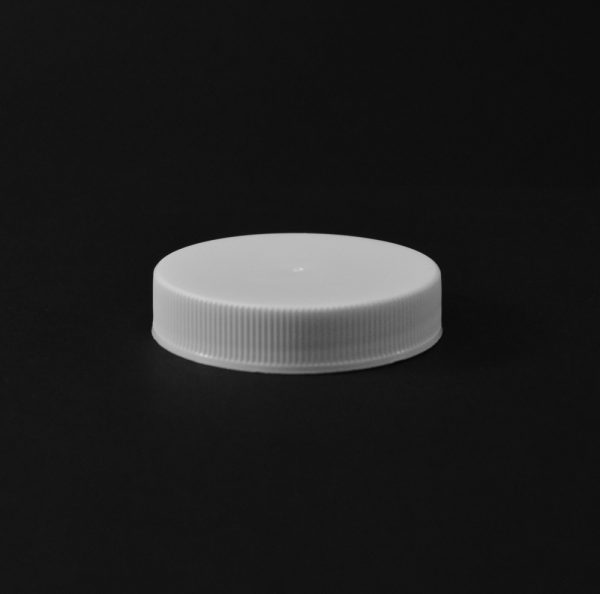 Plastic Cap CT Fine Ribbed White PP 48-400 RS_2810