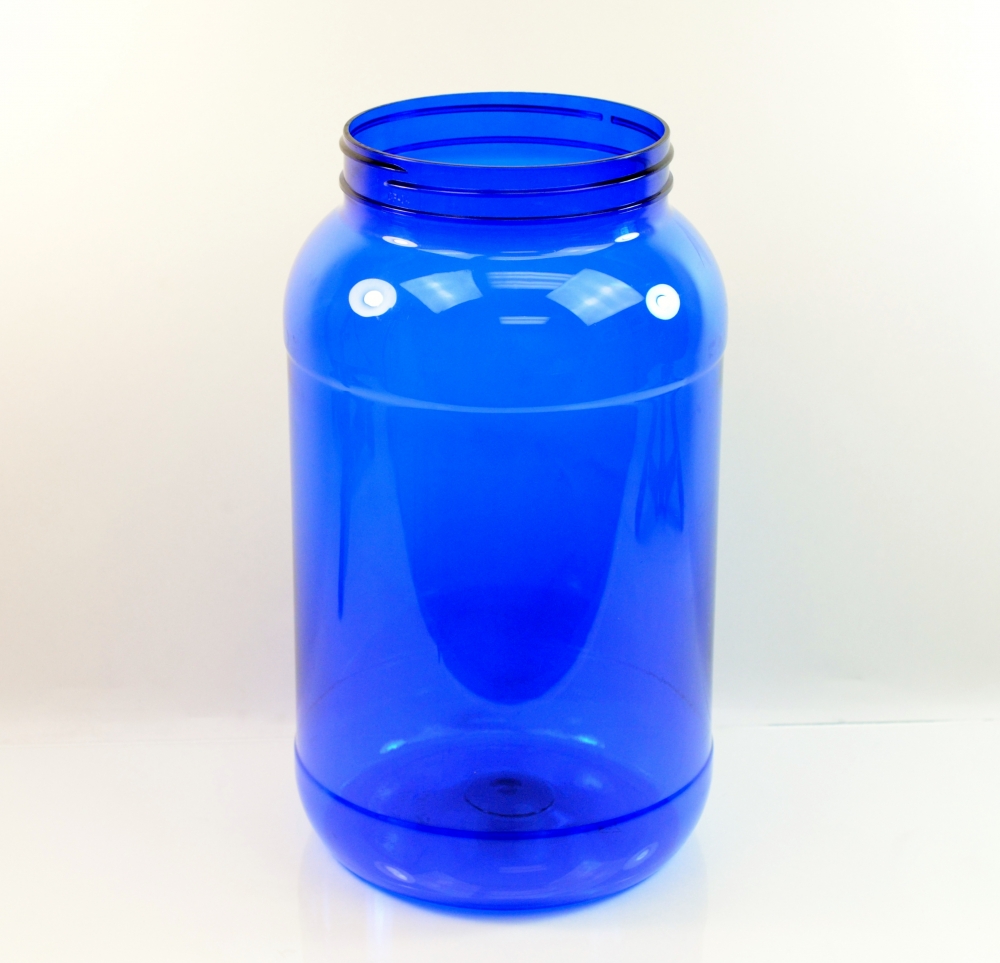1 Gallon 110mm Cobalt Round PET Jar