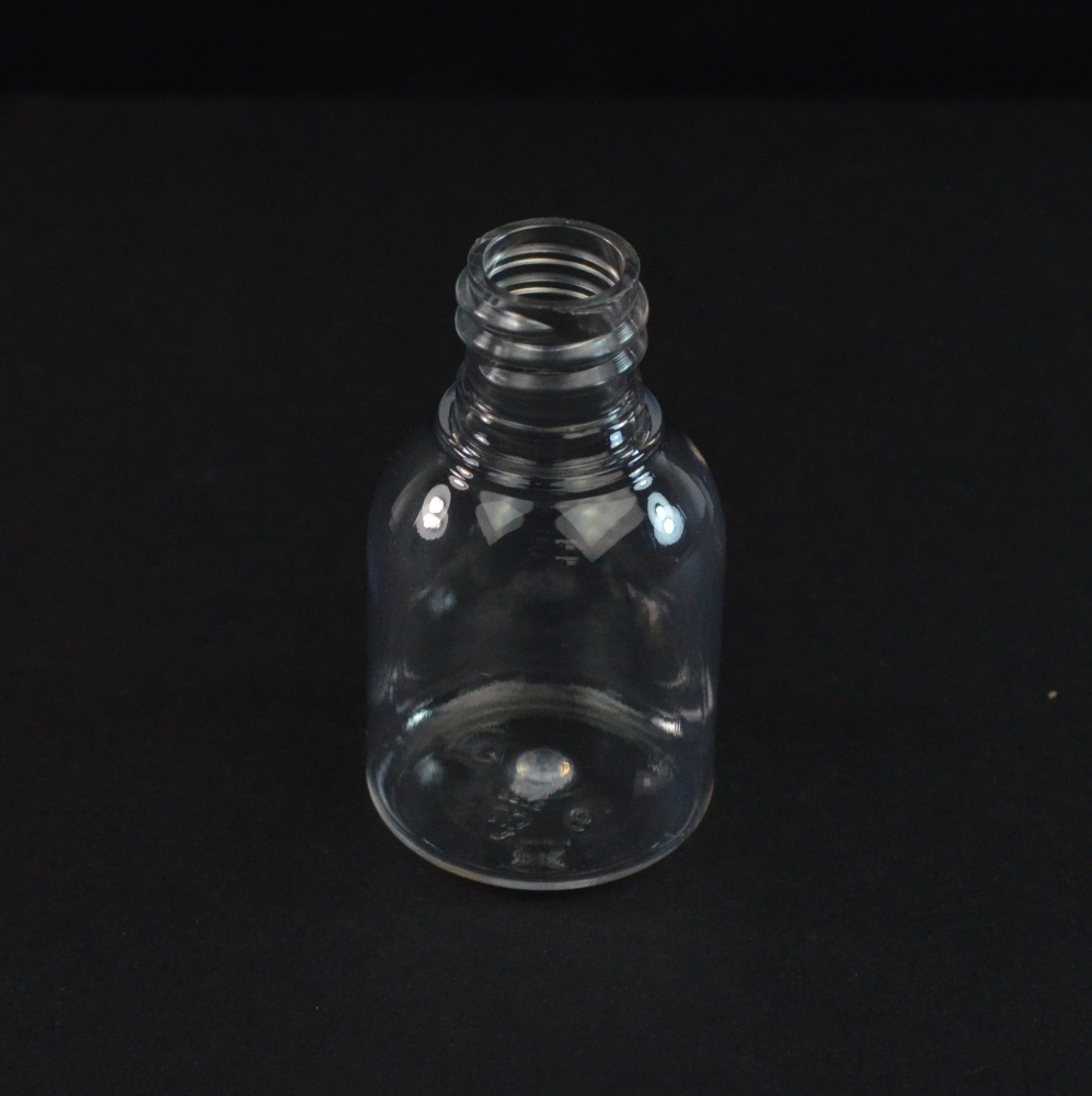 1 oz 18/415 Clear PET Regent Bell Round Amenity Bottle