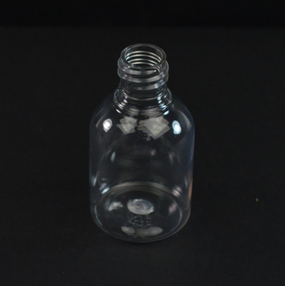 1.5 oz 18/415 Clear PET Regent Bell Round Amenity Bottle