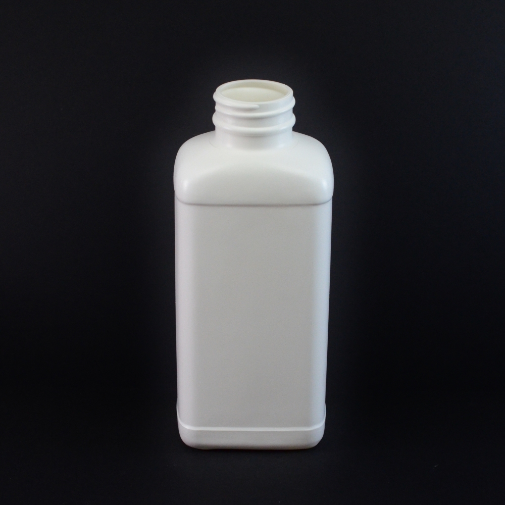 16 oz 38/400 White Blake Oblong HDPE Bottle
