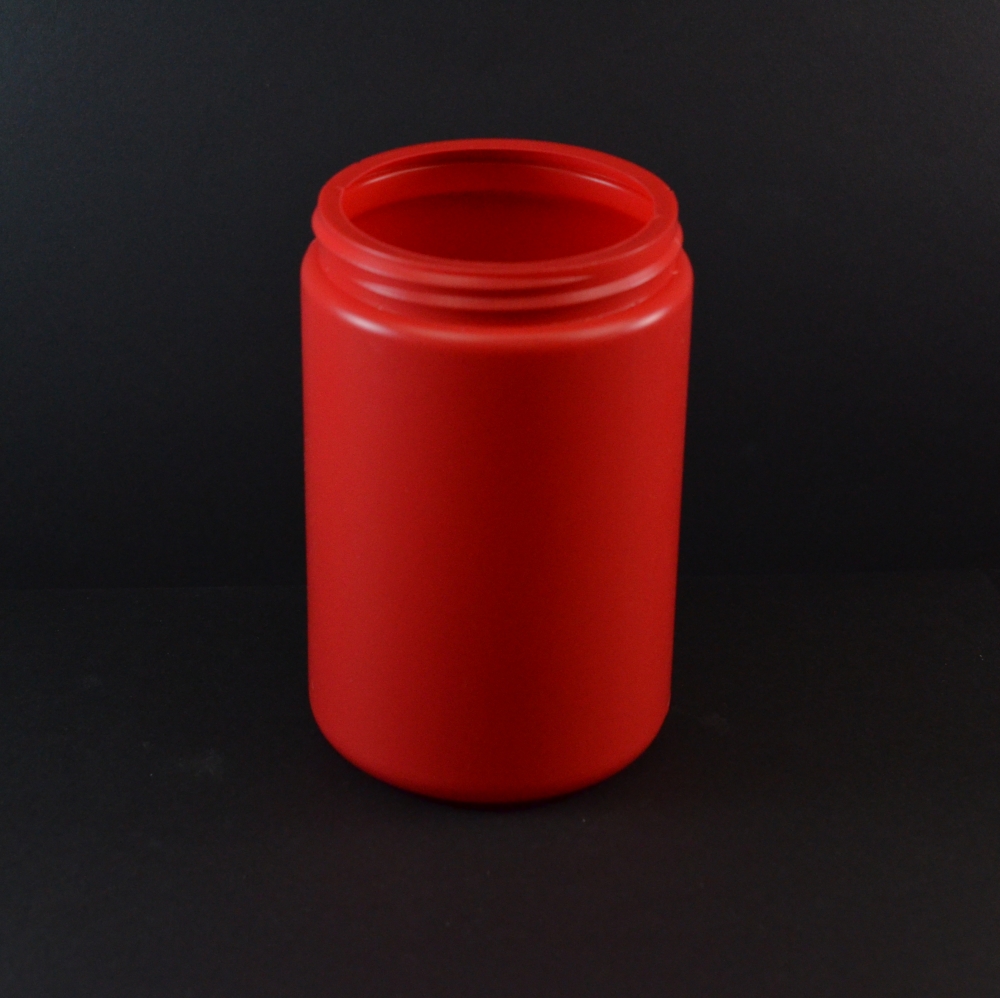 25 oz 89/400 Dark Red HDPE Wide Mouth Regular Wall Straight Sided Jar