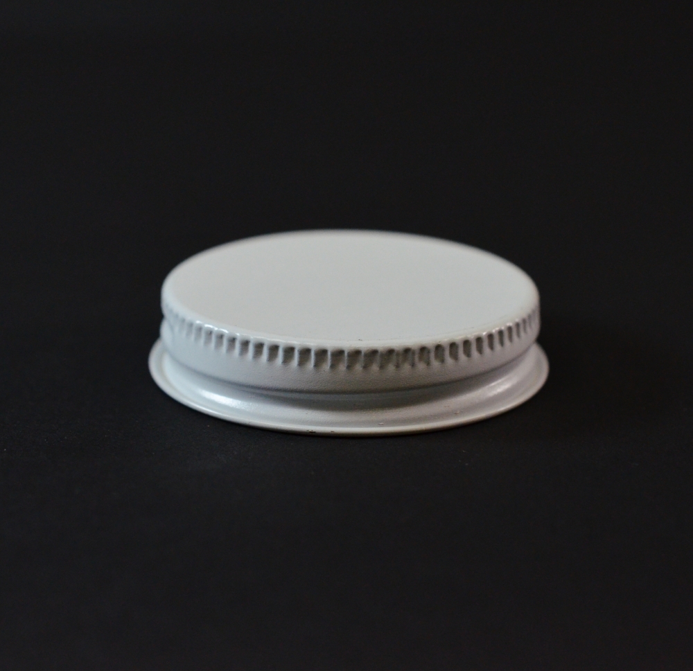 45/400 CT White White Metal Continuous Thread Caps