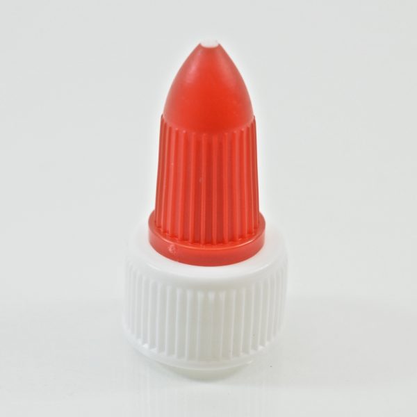 Dispensing Cap Twist Open 18-410 Ribbed Red-White (1)_1878