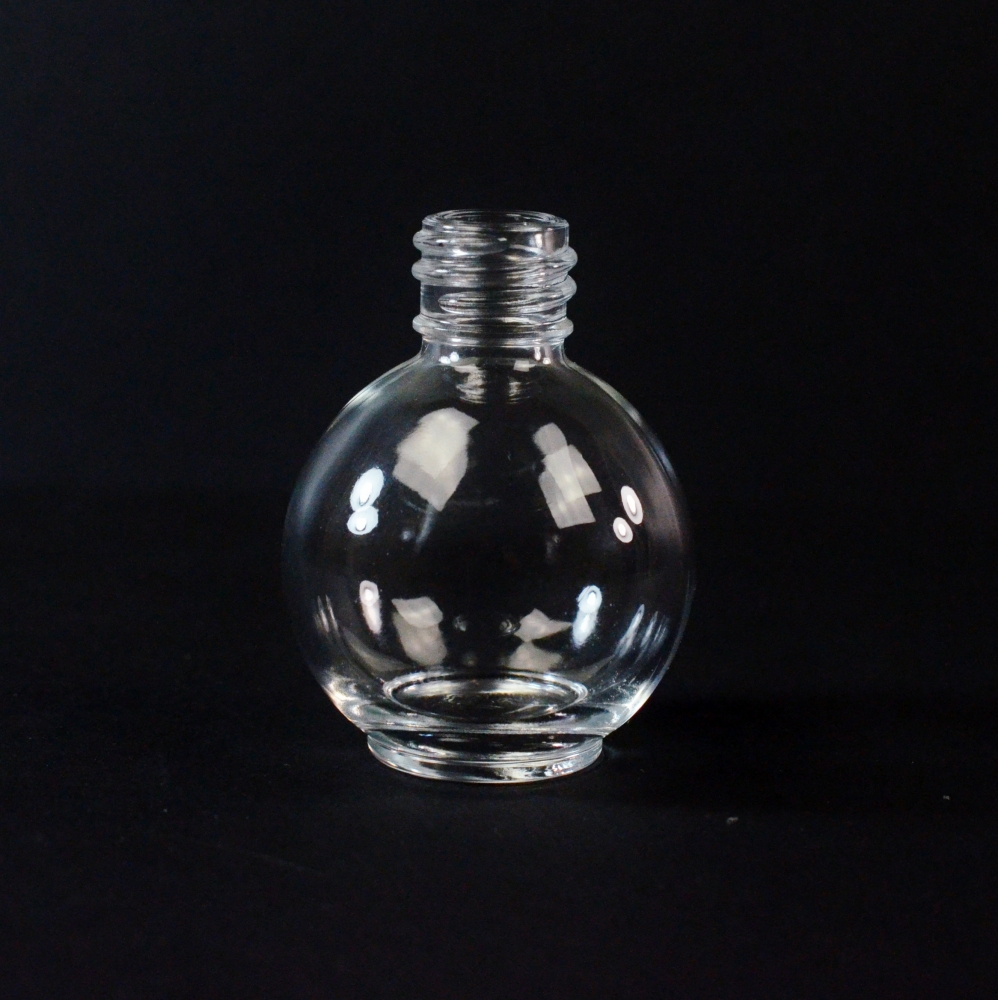 1 oz 18/415 Round Globe Clear Glass Bottle