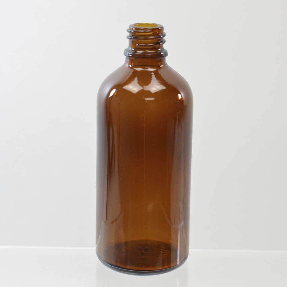 100 ml Euro Dropper 18-DIN Amber Glass Bottle