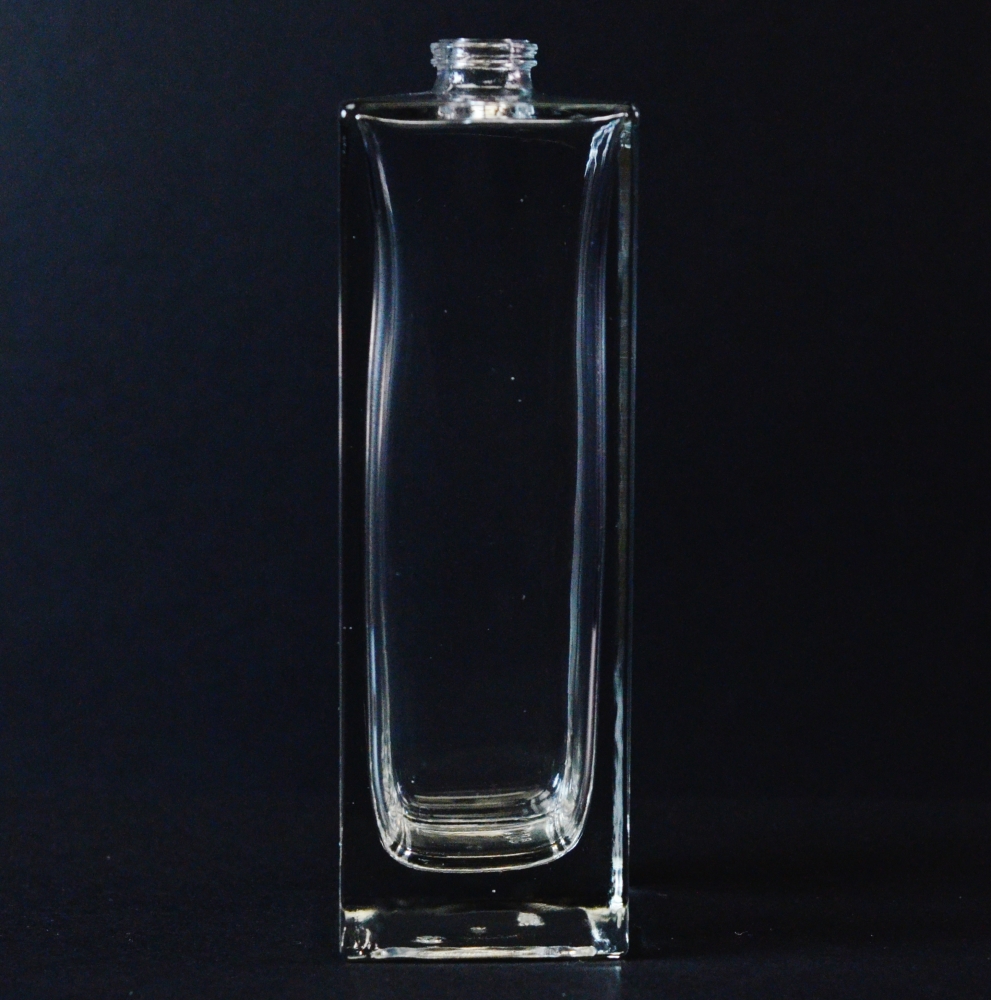 100ml FEA 15 Priam Square Clear Glass Bottle