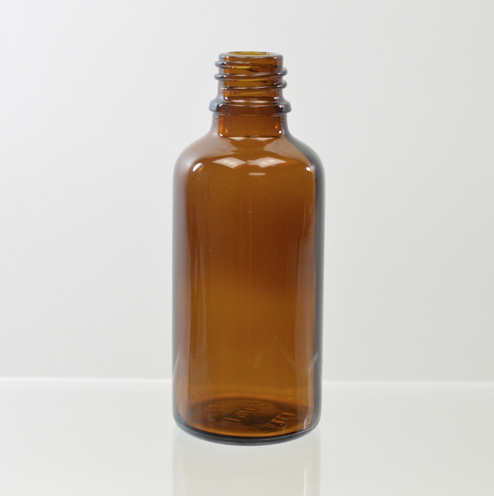 50 ml Euro Dropper 18-DIN Amber Glass Bottle
