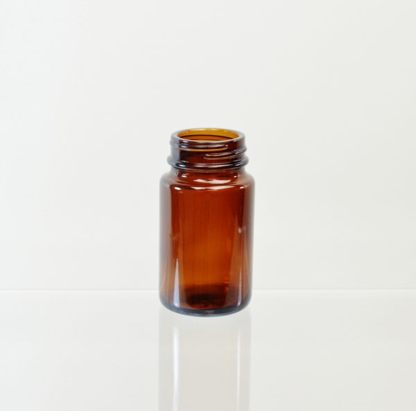 Glass Bottle 75cc Pharmaceutical Packer Amber 38-400_3086