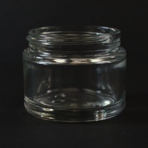 Glass Jar 1.3 oz. Heavy Wall Straight Base Clear 51-400_1108