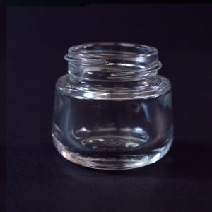 Glass Jar 15ml Heavy Wall Round Base Goutte Clear 33-400_1089