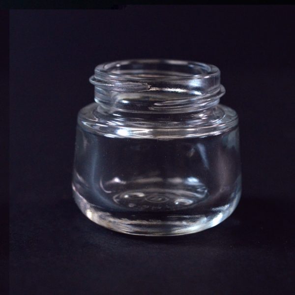 Glass Jar 15ml Heavy Wall Round Base Goutte Clear 33-400_1089