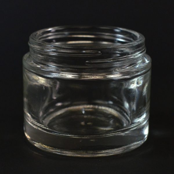 Glass Jar 2.3 oz. Heavy Wall Straight Base Clear 58-400_1109