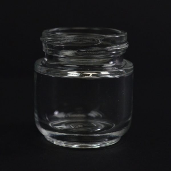 Glass Jar 39ml Regular Wall Round Base Elegante Clear 40-400_1094