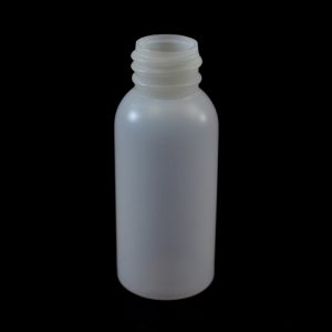Plastic Bottle 1 oz. Royalty Round Natural HDPE 20-410_3699